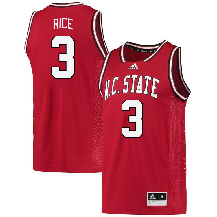 Men #3 MJ Rice NC State Wolfpack College Basketball Jerseys Stitched Sale-Retro - Click Image to Close